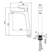 Смеситель для раковины Wonzon & Woghand Forza WW-239031-BN цвет Брашированный никель-1