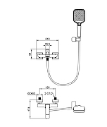 Смеситель для ванны Wonzon & Woghand Forza WW-639031-1-BG цвет Брашированное золото-1