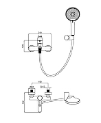 Смеситель для ванны Wonzon & Woghand Solo WW-639032-1-BN цвет Брашированный никель-1