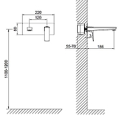 Смеситель для раковины Wonzon & Woghand Forza WW-88869031-BG цвет Брашированное золото-1