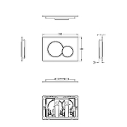 Клавиша смыва Wonzon & Woghand WW-IB235-BN цвет Брашированный никель-3