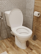 Унитаз компакт DIWO Сочи 0402 цвет Белый с бачком и сиденьем-7