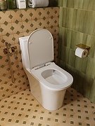 Унитаз моноблок STWORKI Олланд S01406WH цвет Белый с сиденьем Микролифт-8