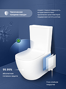 Унитаз компакт STWORKI Готланд S13400WH цвет Белый с бачком и сиденьем Микролифт-1