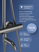 Душевая система STWORKI Готланд S13175GB с термостатом цвет Вороненая сталь-2