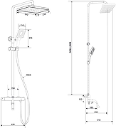 Душевая система STWORKI Готланд S13175GB с термостатом цвет Вороненая сталь-13