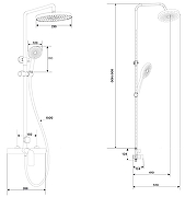 Душевая система STWORKI Готланд S13160BK цвет Черный матовый-13