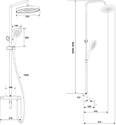 Душевая система STWORKI Готланд S13170CR с термостатом цвет Хром-13