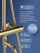 Душевая система STWORKI Готланд S13170GM с термостатом цвет Золото матовое-2