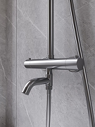 Душевая система STWORKI Готланд S13170GB с термостатом цвет Вороненая сталь-9