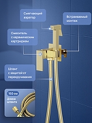 Гигиенический душ со смесителем STWORKI Эстерсунд S35150GM цвет Золото матовое-1