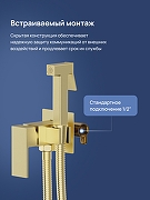 Гигиенический душ со смесителем STWORKI Эстерсунд S35150GM цвет Золото матовое-5