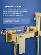 Гигиенический душ со смесителем STWORKI Эстерсунд S35155GM цвет Золото матовое-5