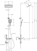 Душевая система DIWO Владимир D01180GB цвет Вороненая сталь-16