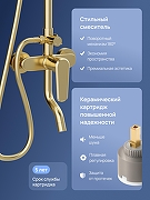 Душевая система STWORKI Киркенес S45170GM цвет Золото матовое-6