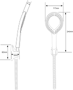 Душевой гарнитур DIWO Элиста DW-EL050UCR цвет Хром-8