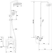 Душевая система STWORKI Готланд S13180BK цвет Черный матовый-13