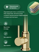 Смеситель для кухни Domaci Ливорно DMC02000GM цвет Золото матовое-3