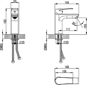 Смеситель для раковины STWORKI Готланд S13010BK цвет Черный матовый-11