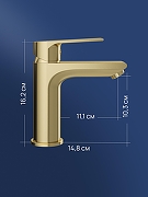 Смеситель для раковины STWORKI Готланд S13010GM цвет Золото матовое-6