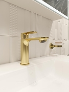 Смеситель для раковины STWORKI Вестфолл S08010GM цвет Золото матовое-7