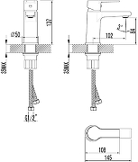 Смеситель для раковины STWORKI Дублин S41010CR цвет Хром-12