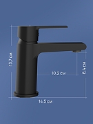 Смеситель для раковины STWORKI Дублин S41010BK цвет Черный матовый-6