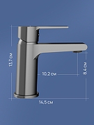 Смеситель для раковины STWORKI Дублин S41010GB цвет Вороненая сталь-6