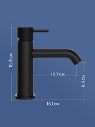 Смеситель для раковины STWORKI Стокгольм S36010BK цвет Черный матовый-6