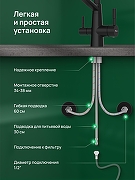 Смеситель для кухни Domaci Ливорно D5693BK цвет Черный матовый-7