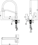 Смеситель для кухни Domaci Ливорно D5693BK цвет Черный матовый-11