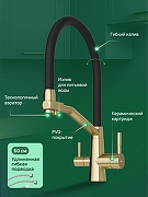 Смеситель для кухни Domaci Ливорно D5693GM цвет Золото матовое-1