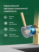 Смеситель для кухни Domaci Ливорно D5693GM цвет Золото матовое-4