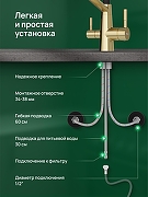 Смеситель для кухни Domaci Ливорно D5693GM цвет Золото матовое-7