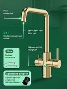 Смеситель для кухни Domaci Ливорно D8652GM цвет Золото матовое-1