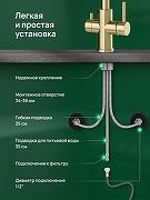 Смеситель для кухни Domaci Ливорно D8652GM цвет Золото матовое-7