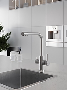 Смеситель для кухни Domaci Ливорно D8672S цвет Сталь-9