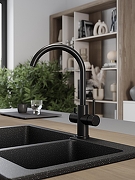 Смеситель для кухни Domaci Ливорно D8662MB цвет Черный матовый-9