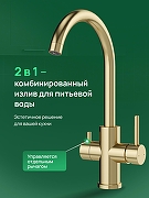 Смеситель для кухни Domaci Ливорно D8662GM цвет Золото матовое-6