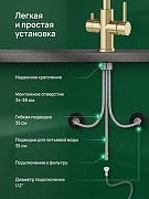 Смеситель для кухни Domaci Ливорно D8662GM цвет Золото матовое-7