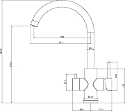 Смеситель для кухни Domaci Ливорно D8662GM цвет Золото матовое-12