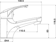 Смеситель для раковины DIWO Коломна DW-KL02CR цвет Хром-11