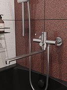 Смеситель для ванны STWORKI Киркенес S45115S универсальный цвет Нержавеющая сталь-7