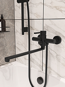 Смеситель для ванны STWORKI Киркенес S45115BK универсальный цвет Черный матовый-6