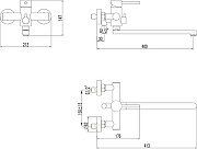 Смеситель для ванны STWORKI Киркенес S45115GM универсальный цвет Золото матовое-10