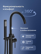 Смеситель для ванны STWORKI Лунд S25130BK цвет Черный матовый-7