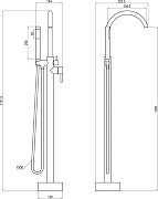 Смеситель для ванны STWORKI Лунд S25130GM цвет Золото матовое-13
