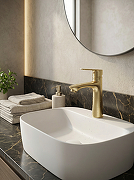 Смеситель для раковины DIWO Тула DW-TU03GM цвет Золото матовое-7