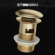 Донный клапан STWORKI SW-001GM цвет Золото матовое