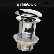 Донный клапан STWORKI SW-001CR цвет Хром
